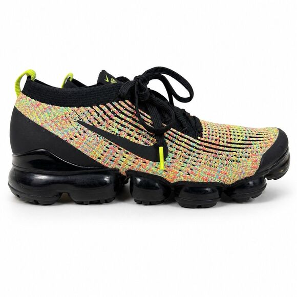 Nike Air VaporMax Flyknit 3 Men Size 8.5 Multicolor Neon Running Shoes main image 16